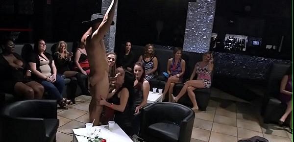  Birthday babe sucks dick at stripper party